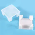 Juego de moldes de silicona cuadrados para posavasos y cajas de almacenamiento DIY - Caja de Posavasos Hueca Cuadrada (60-629)