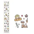 Kawaii girl cartoon stickers for DIY journal featuring waterproof PVC foodie daily theme - 02 Foodie Daily / 6x35cm