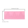 Detailed view of the large lace silicone mold with precise dimensions for cake decorating - Royal Lace Border Style (50-742-A) / Pink