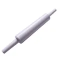 Macro detail of smooth white plastic rolling pin for fondant cake decorating. - Smooth Style (75125) / White Plain / White