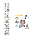 Cute DIY waterproof cartoon journal stickers for children - Travel Diary theme stickers - 03 Travel Diary / 6x35cm