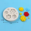 Sunflower and flower shaped silicone mold for DIY cake chocolate and resin craft decorating - 50-184 Gray