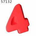Stampo in silicone rosso numero 4 per decorazione torte di compleanno 3D e fondente - Stile Numero 4 (57132) / Pezzo Singolo / Rosso
