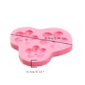 Dimensioni dettagliate dello stampo in silicone a fiori rosa per cioccolato - Stile 7 (50-1006#7) / Rosa-Stile 7 (50-1006#7) / Rosa