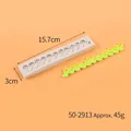 Long floral pattern silicone mold for fondant cake borders and DIY sugarcraft decorations - 50-2913-B (15.7x3cm) / Gray