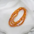Hochwertige schillernde facettierte bernsteinfarbene Glasperlen für DIY-Schmuckzubehör - Irisierender Facettierter Stil (21#) / 90 Stück/Packung