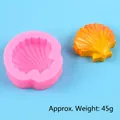 Pink shell-shaped silicone mold for DIY fondant cake and chocolate decorations - Shell Series (50-799-A) / Pink