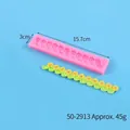 Long floral pattern silicone mold for vintage cake border decoration 15.7x3cm pink - 50-2913-A (15.7x3cm) / Pink