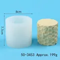 Molde de silicona panal abeja 3D detallado con dimensiones para jabón y velas artesanal - Panal 3D (50-3453-D) / Blanco