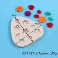 Premium white silicone flower and leaf mold for DIY cake decorating or resin crafts, 8x7.5cm - 50-1727 Gray