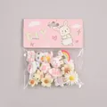 Assortimento di ciondoli in resina cartone animato per decorazioni fai-da-te in rosa - Set da 20 Pezzi / Bianco