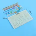 DIY lace decoration TPE mold for clay and chocolate crafts, 19.5x12.5cm size, 70g weight - Bead Waterdrop Pattern (60-1200) / 19.5x12.5x0.8cm