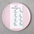 Set of 8 novelty white and green radish shaped metal paper clips for bookmarking - Radish Shape (8 Pcs) / White