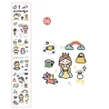 Cute No. 06 Beauty Girl theme waterproof PVC cartoon DIY decorative stickers for journal - 06 Makeup Girl / 6x35cm