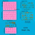 Dimensions détaillées des moules en silicone lettres et chiffres pour la pâtisserie. - Ensemble 3 Pièces-Rose (51078-A)
