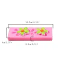 Vista dettagliata in primo piano dello stampo in silicone rosa, 10,5x4x0,8 cm - Stile 2 (50-1009#2) / Rosa-Stile 2 (50-1009#2) / Rosa