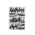 Birthday stencil with artistic lettering and party graphics for DIY drawing crafts - Festive Celebration (58041)