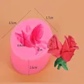 Rose fondant silicone mold for cake decorating baking tools approx 65g - Large Rose Style (50-1219) / 6.5x5.7x2.6cm / Pink