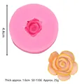 3D Rose flower shaped silicone mold for cake chocolate and DIY sugarcraft 4.4cm - 50-1336 Pink