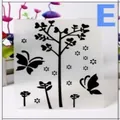 Embossing folder for fondant cakes featuring butterfly and tree patterns in black - Style E Butterfly Tree (57148)