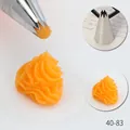 Medium stainless steel piping nozzle with 6 teeth for DIY cake decorating and baking - 6-Teeth Extrusion Style (40-83) / 40-83
