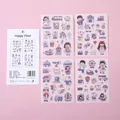 Lot de 4 feuilles d'autocollants de dessin animé pour le journalisme DIY et la déco - 4 pièces / Moment de Bonheur