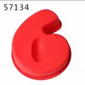 Stampo professionale in silicone rosso numero 6 per fondente e cioccolato da forno - Stile Numero 6 (57134)