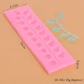 Molde de silicona rosa para decoraciones de fondant y chocolate con forma de hoja, 16x4,7 cm - Textura de Hoja Rayada (50-1561-A)