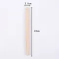 Professional 33cm solid beech wood rolling pin for baking with dimension details - Straight Cylinder Style (J2503243-A) / 2.6*33cm / Natural Wood Color