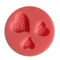 Creative pink heart shaped silicone fondant mold for textured cake and chocolate decorating - Heart Strawberry Style (50-258) / Pink