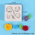 Rose flower silicone mold for DIY cake decorating chocolate and gumpaste crafting - 50-880-B Gray