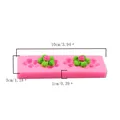 Detaillierte Maße der rosa Blumen-Silikonform mit genauen Angaben in cm und Zoll - Stil 5 (50-1011#5) / Rosa-Stil 5 (50-1011#5) / Rosa