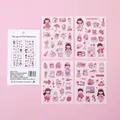 Lot de 4 feuilles d'autocollants roses pour scrapbooking et décoration DIY enfant - 4 pièces / Ère Rose
