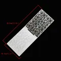 Macro view of DIY plastic embossing folders showing textures and dimensions 29.5x10.5cm - Geometric Crackle Style (55072)