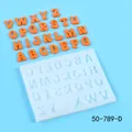 Détail d'un moule en silicone de lettres majuscules pour la pâtisserie et le fondant. - Blanc-Lettres Majuscules (50-789-D)