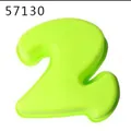 Piccolo stampo in silicone verde numero 2 per decorazioni di torte e cioccolato fai-da-te - Stile Numero 2 (57130)