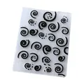 Close-up of clear plastic embossing folder with spiral vortex patterns for DIY paper crafts - Spiral Swirl Pattern (58028)