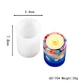 Detail of cylindrical silicone mold for DIY candle and resin art with dimensions - Large Cylinder Candlestick (60-704)