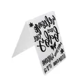 Detailed macro view of a transparent embossing folder with butterfly and baby text patterns - Baby Blessing (58044)