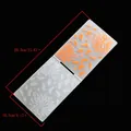 Detailed view of floral pattern plastic embossing folder with size measurements for DIY crafts - Floral Leaf Style (55073)