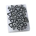 Detailed view of DIY plastic embossing folder with geometric triangle pattern for scrapbooking. - Rounded Triangle Geometry (58027)