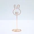 Elegant rose gold bunny shaped metal memo clip holder for weddings and desk notes - Rabbit / Gold