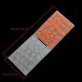 Detailed view of DIY plastic leaf pattern embossing folder with measurements - Three-Petal Leaf Texture Style (55074)