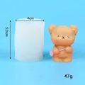 3D cute bear silicone candle mold, 5.3cm height and 4cm width for DIY aromatherapy - Approx 47g