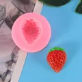 Pink strawberry silicone fondant mold for cake decorating and creative DIY resin crafts - Strawberry Style (50-2002) / Pink