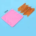 Molde de silicona rosa para fondant con textura de tablones de madera de 15 cm - Tapete Cuadrado con Textura de Corteza (50-578-A)