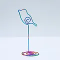 Creative rainbow iridescent bird-shaped metal memo clip for photos and wedding seat cards - Bird / Iridescent