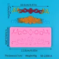 Siliconen mal met Europees bloemenpatroon voor fondant taartranden en chocolade. - 50-2200-A (11.8x5.7cm)
