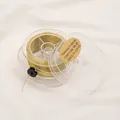 Golden metallic embroidery thread in a transparent spool for DIY jewelry making - 6 Strands 0.4mm 60m / 14K Light Gold