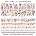 Cute cartoon PET sticker and tape gift set with floral and cat designs - Cat Blooming